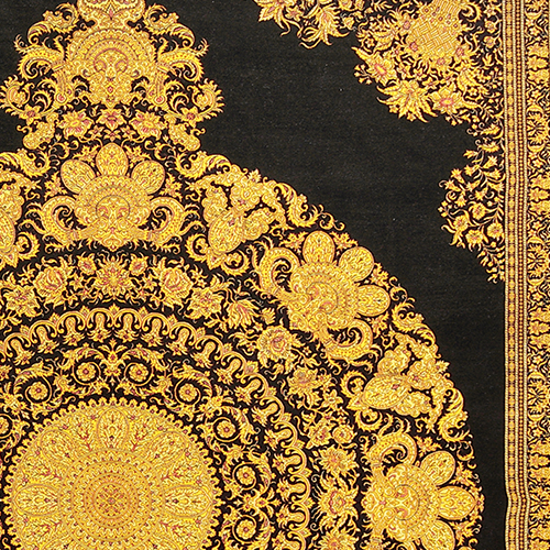 Golden silk rugs